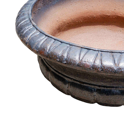 Luke Wide Grey Ceramic Pot