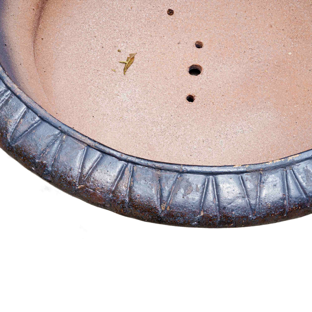 Luke Wide Grey Ceramic Pot