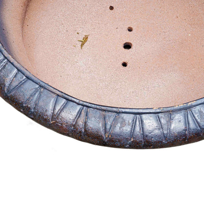 Luke Wide Grey Ceramic Pot