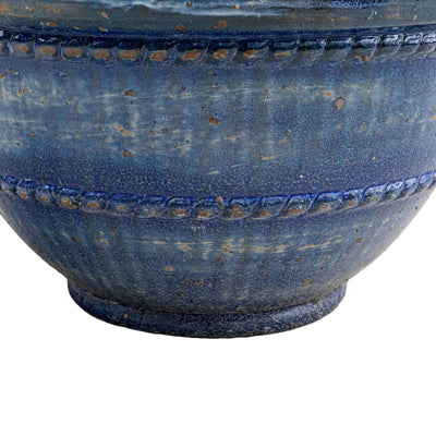 Spiral blue Ceramic Pot