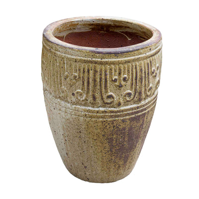 Etched Elegance Ceramic Pot