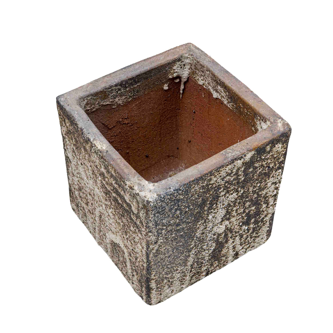 Sqaure Textured Ceramic Pot