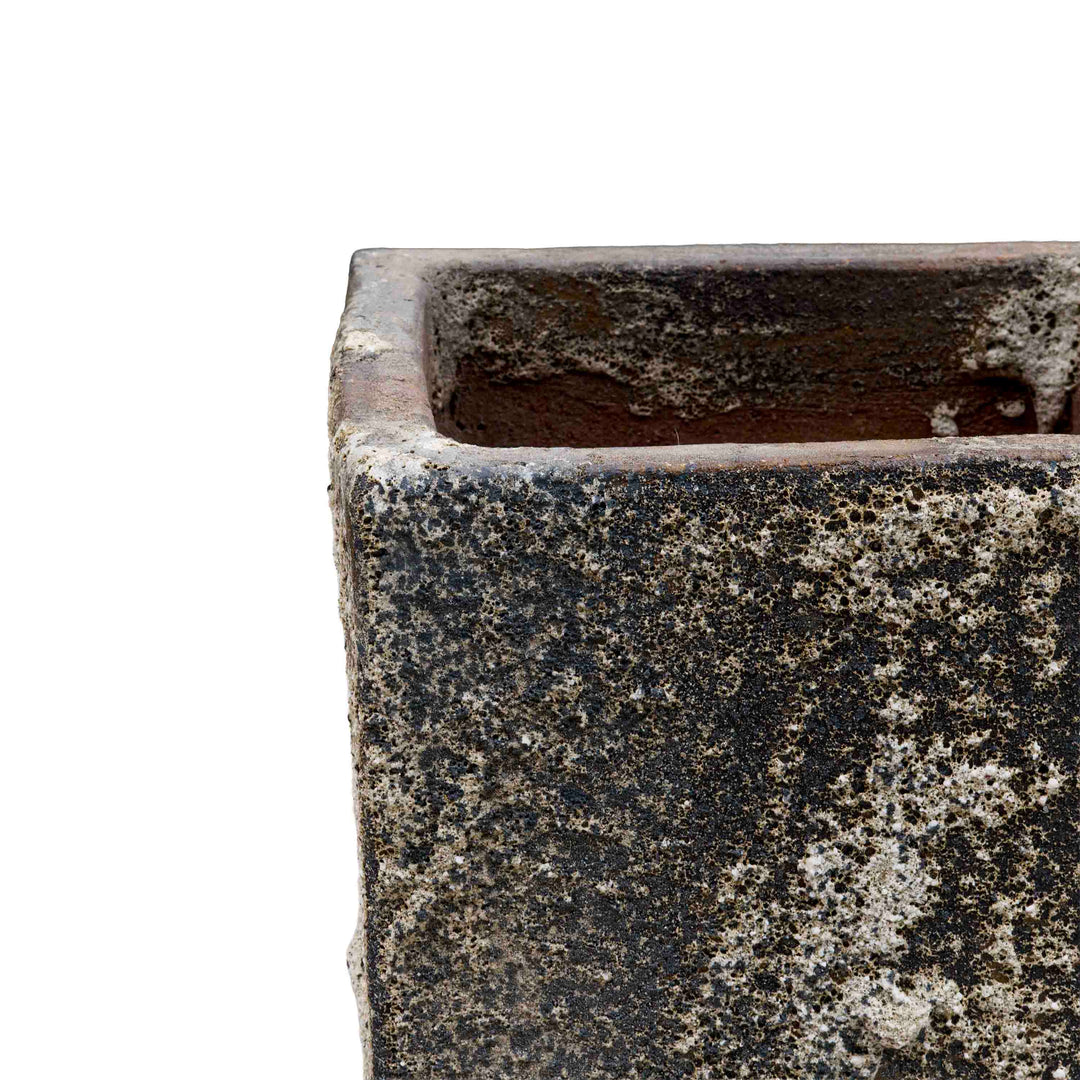 Sqaure Textured Ceramic Pot