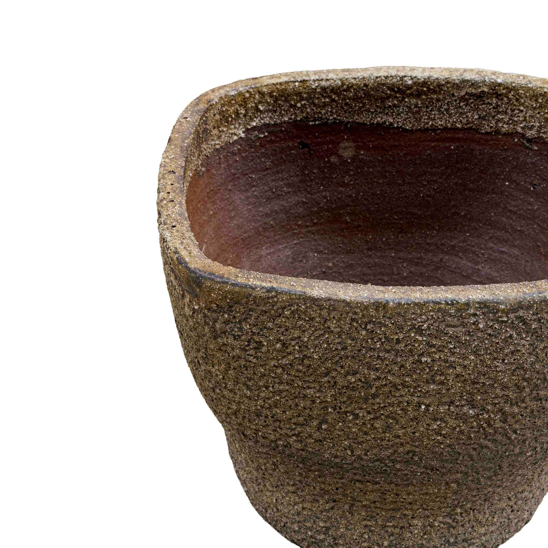 Grey Textured Ceramic Pot