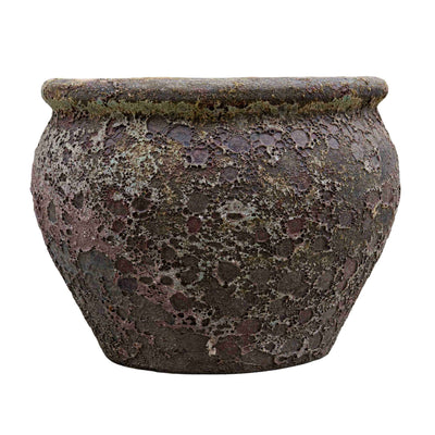 Bubbled Green Ceramic Pot