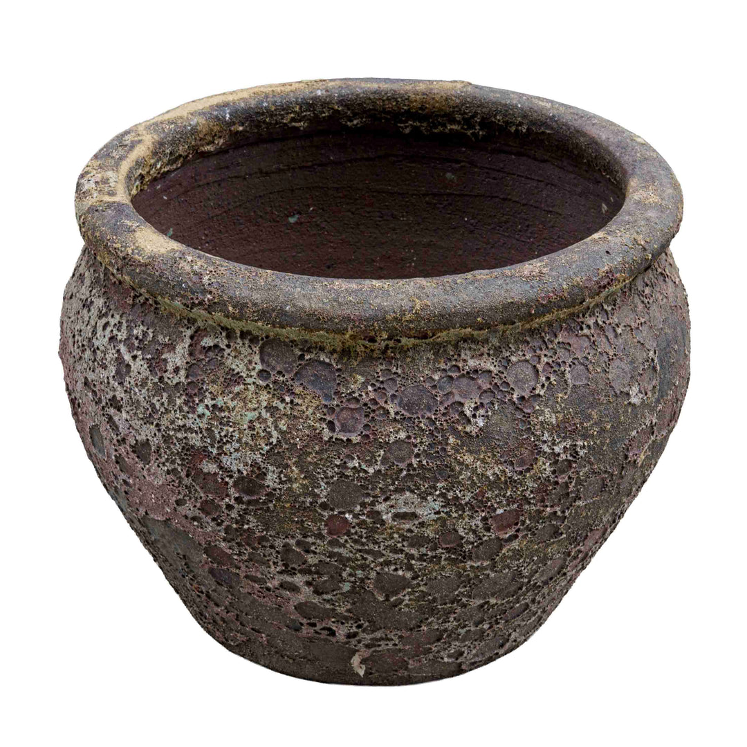 Bubbled Green Ceramic Pot