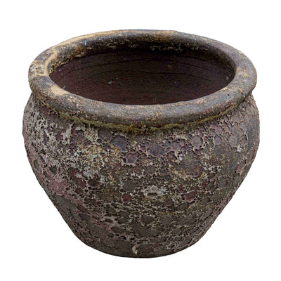 Bubbled Green Ceramic Pot