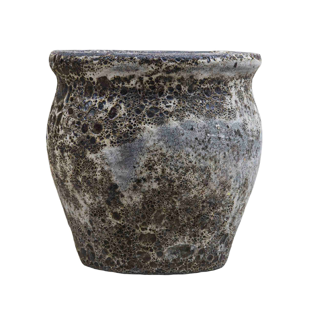 Bubbled Grey Ceramic Pot