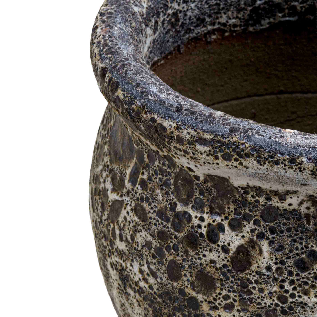 Bubbled Grey Ceramic Pot