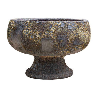 Dark Brown Bubbled Ceramic Pot