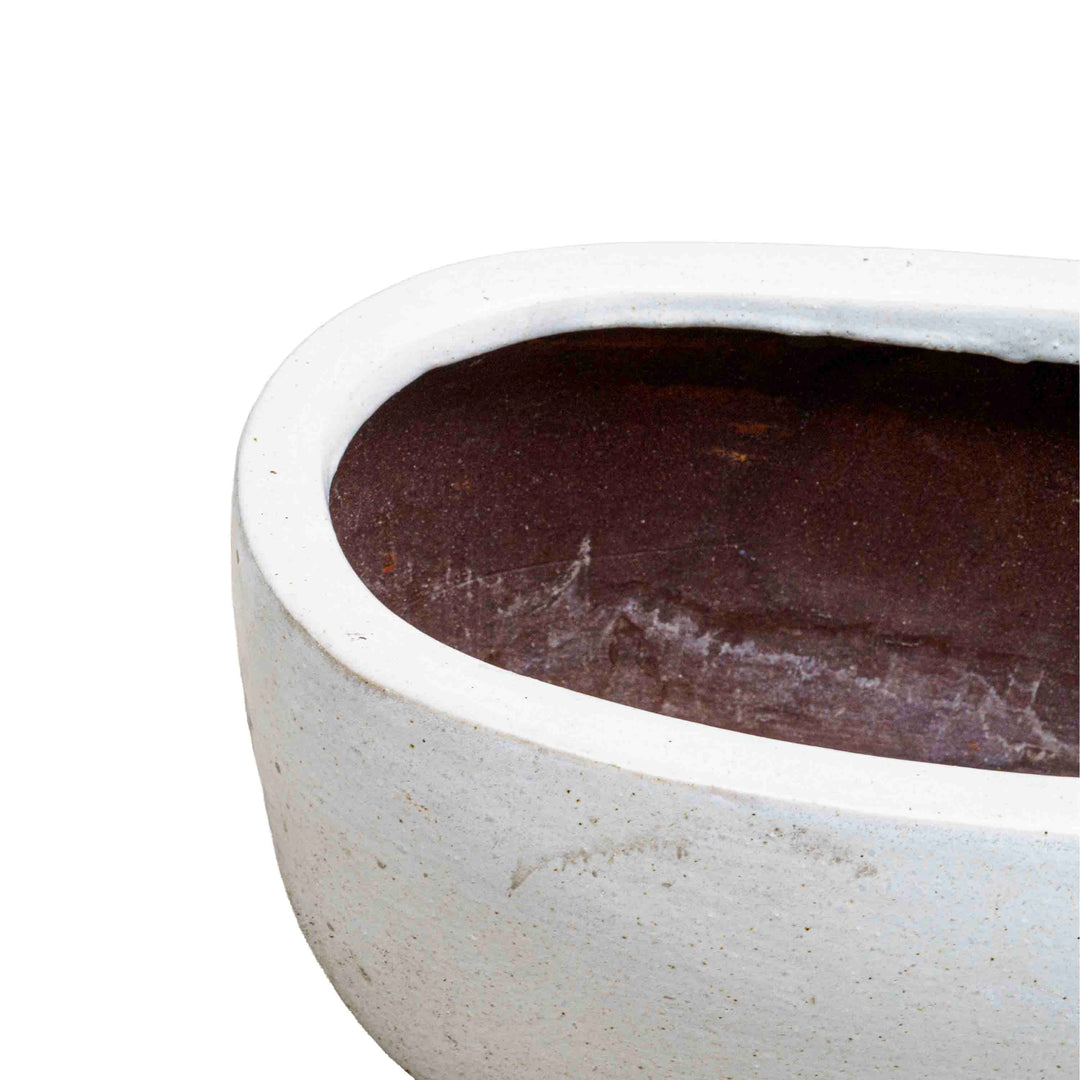 Bright White Ceramic Pot