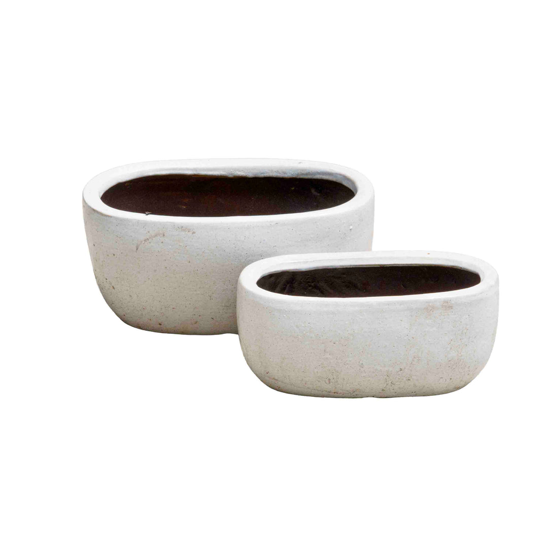 Bright White Ceramic Pot