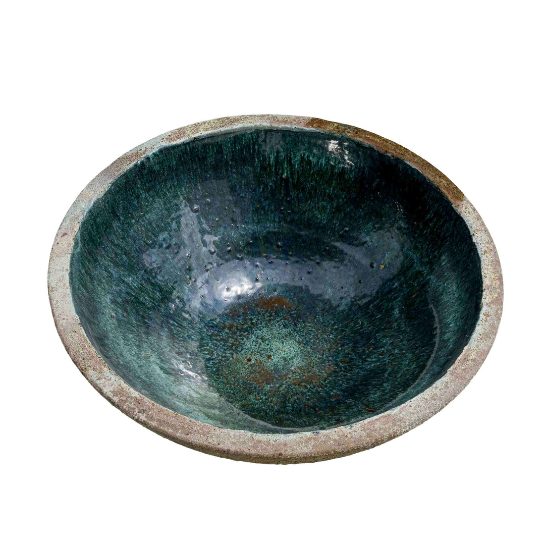 Green Textured Ceramic Pot