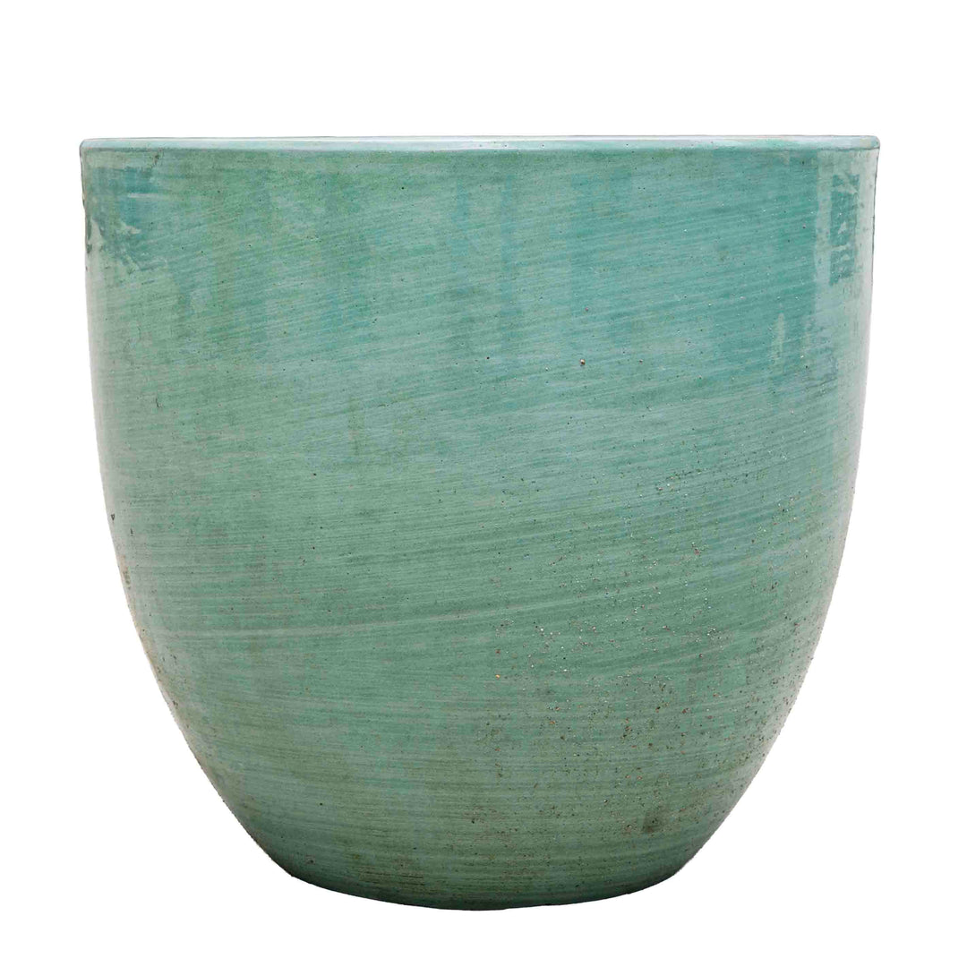 Solid Sea Green Ceramic Pot