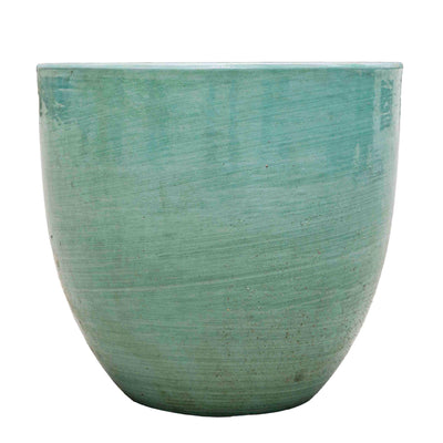 Solid Sea Green Ceramic Pot