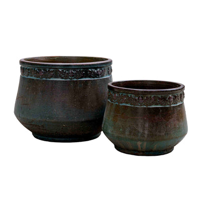 Aqua Blue Ceramic Pot