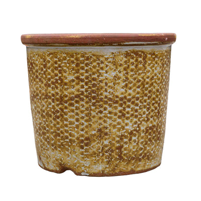 Bubbled Brown Ceramic Pot