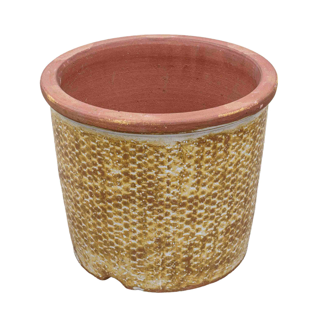 Bubbled Brown Ceramic Pot
