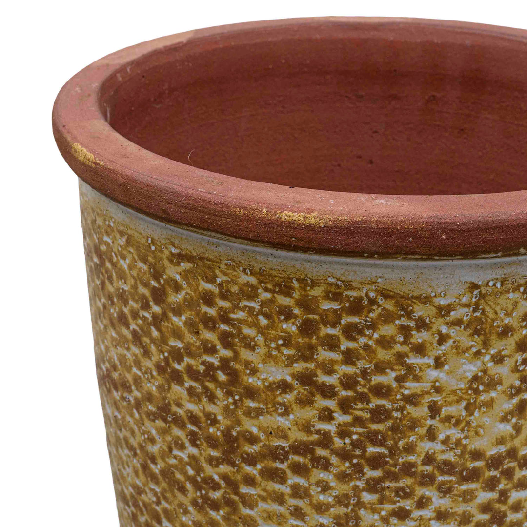 Bubbled Brown Ceramic Pot