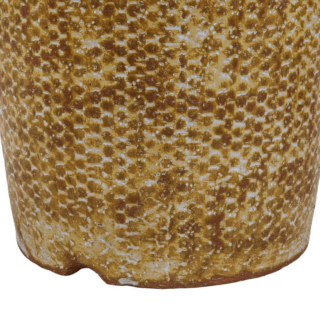 Bubbled Brown Ceramic Pot