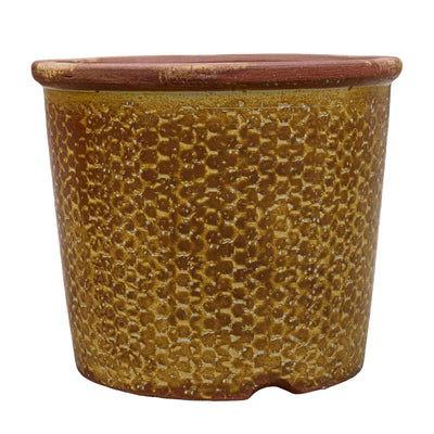 Bubbled Brown Ceramic Pot