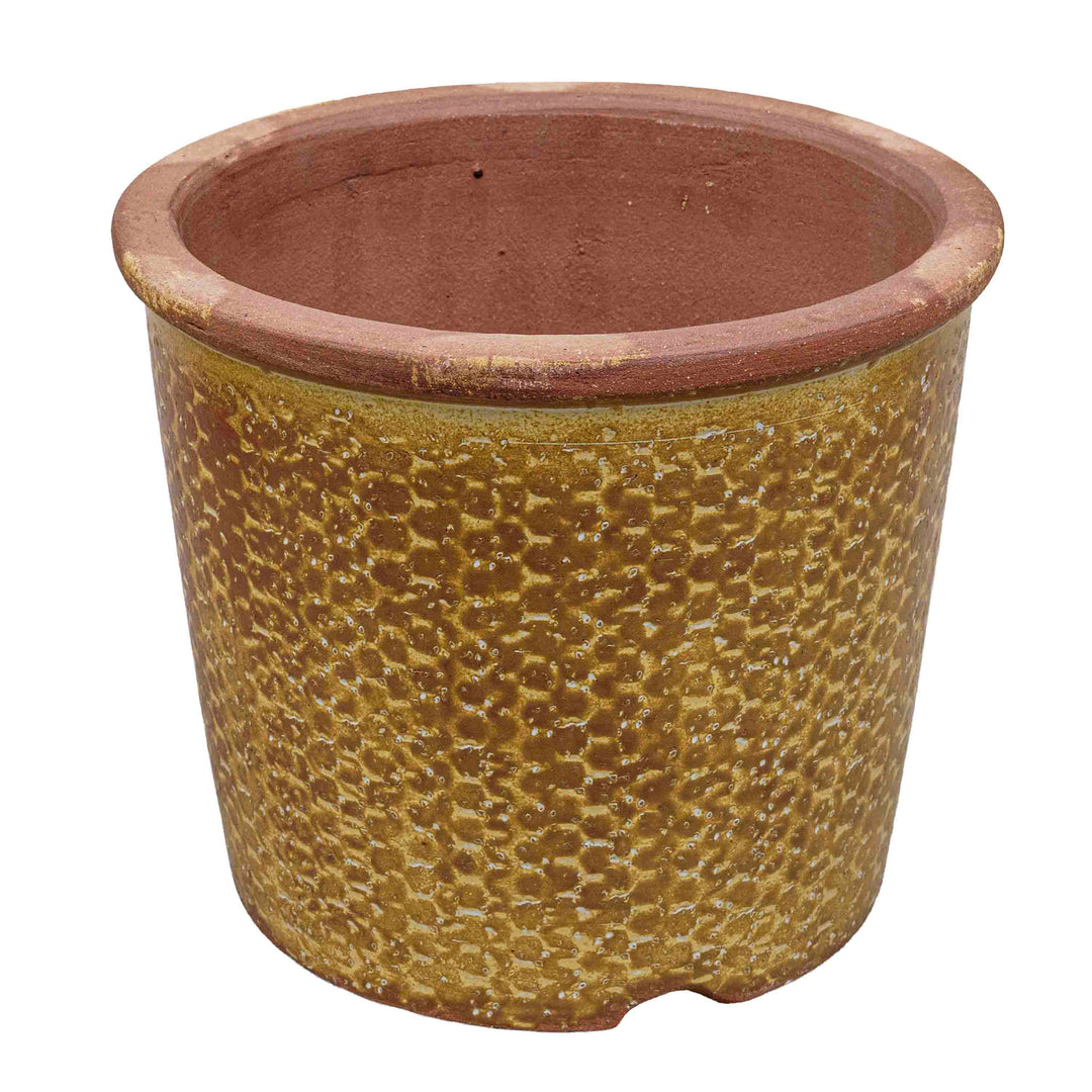 Bubbled Brown Ceramic Pot