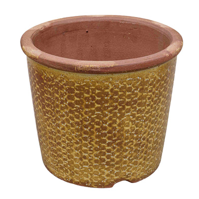 Bubbled Brown Ceramic Pot