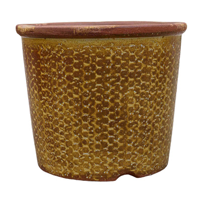 Bubbled Brown Ceramic Pot