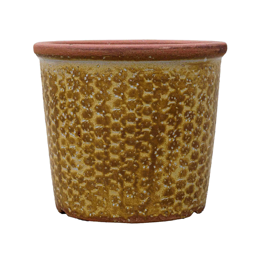 Bubbled Brown Ceramic Pot