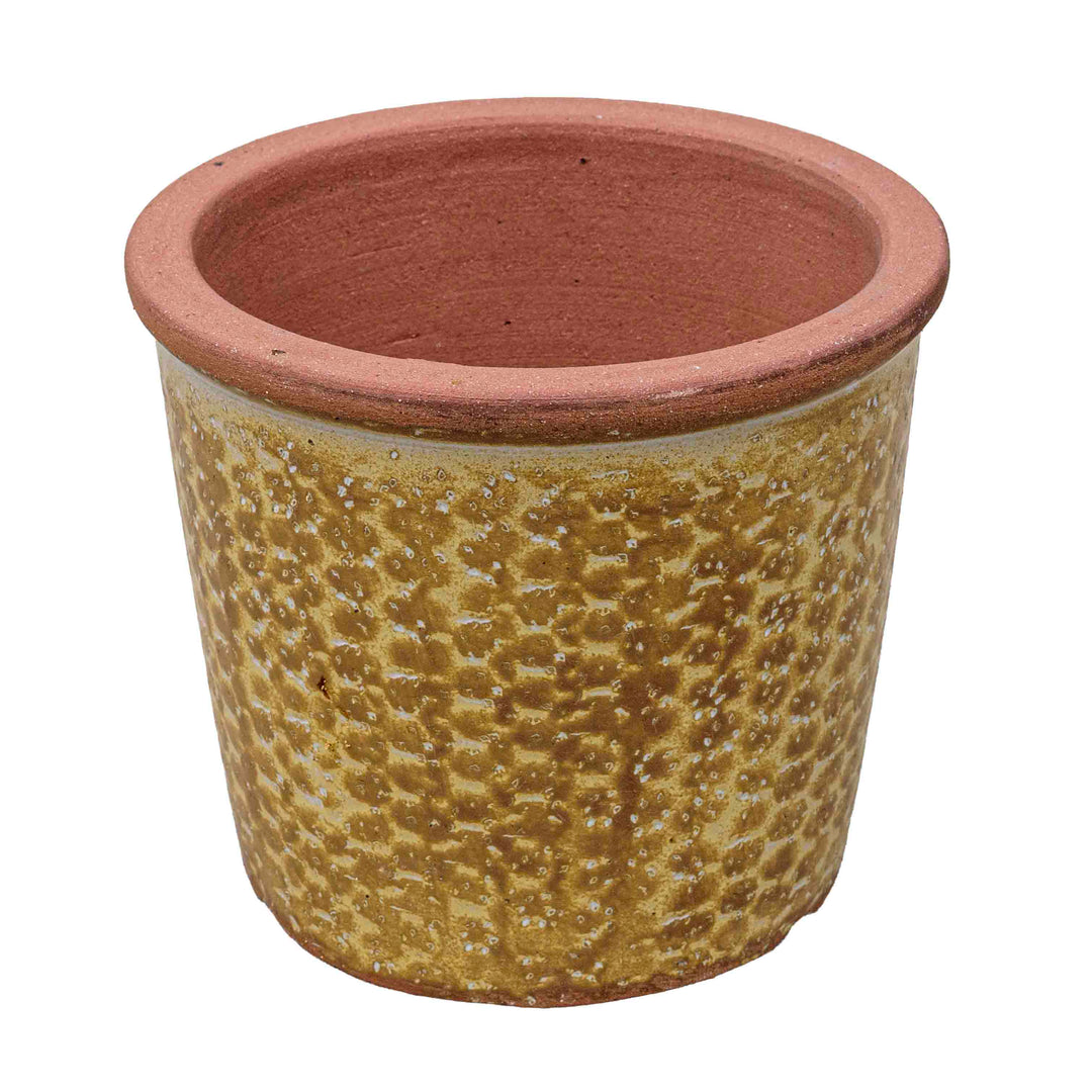 Bubbled Brown Ceramic Pot