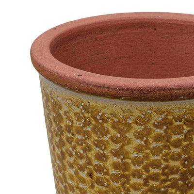 Bubbled Brown Ceramic Pot