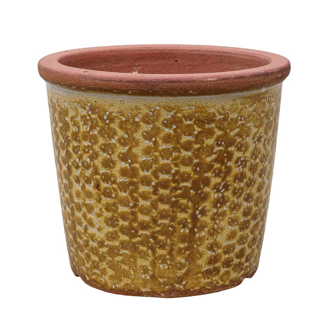 Bubbled Brown Ceramic Pot
