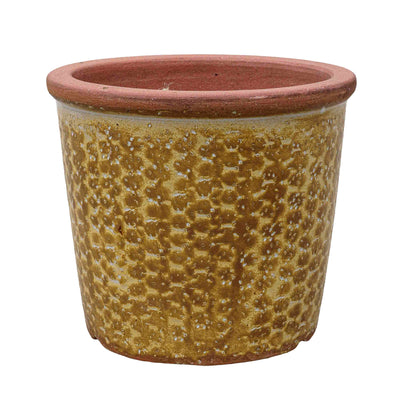 Bubbled Brown Ceramic Pot