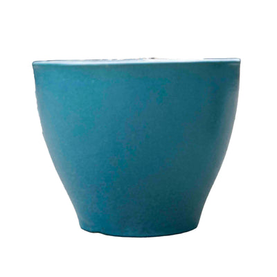 Blue Etched Ceramic Pot