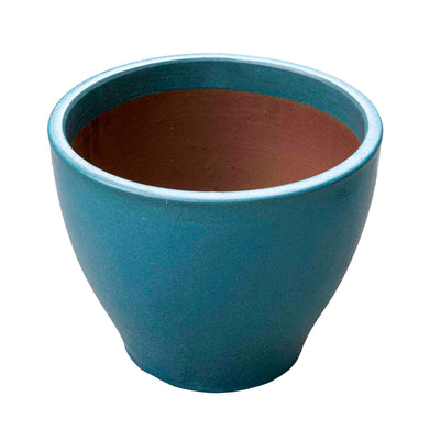 Blue Etched Ceramic Pot