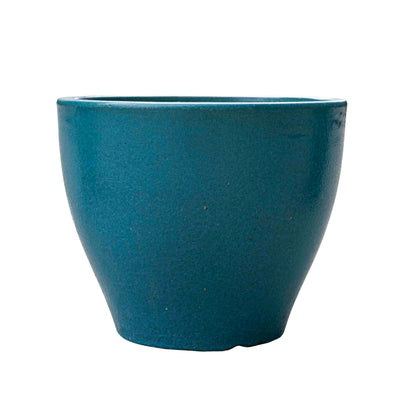 Blue Etched Ceramic Pot