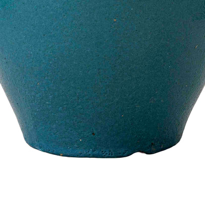 Blue Etched Ceramic Pot