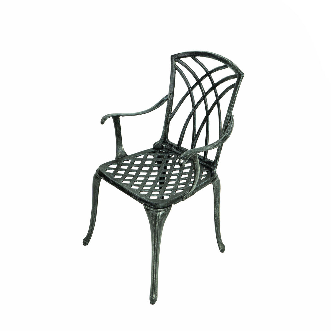 Outdoor Garden Aluminium Chair - Black