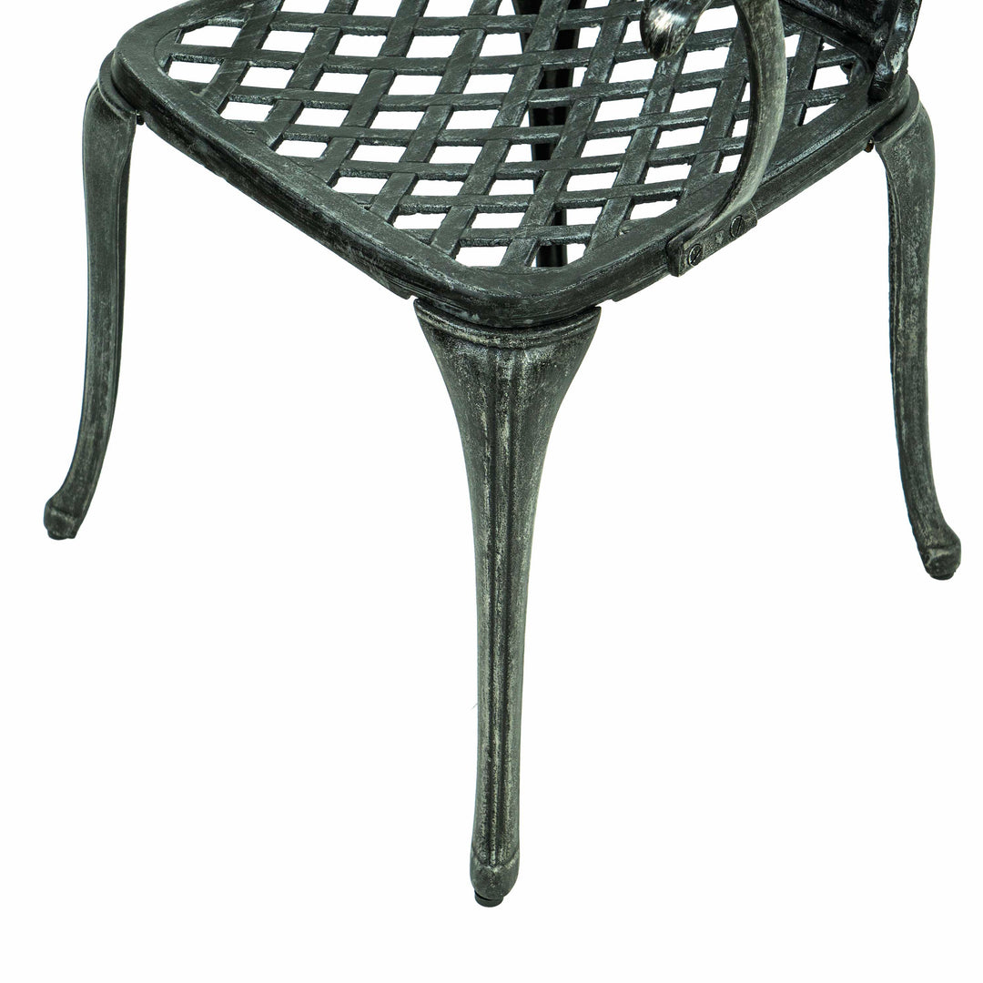 Outdoor Garden Aluminium Chair - Black