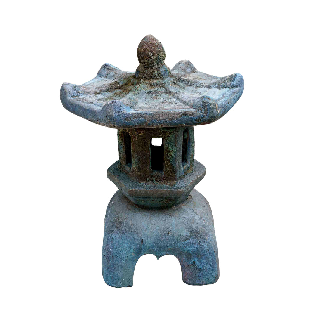 Ceramic Garden lamp pagoda Blue