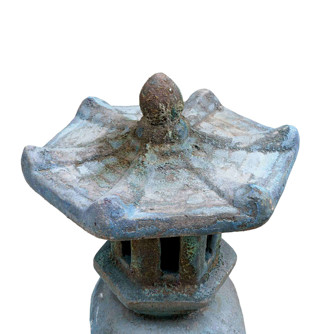 Ceramic Garden lamp pagoda Blue