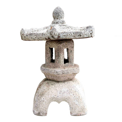 Ceramic Garden Lamp Pagoda White