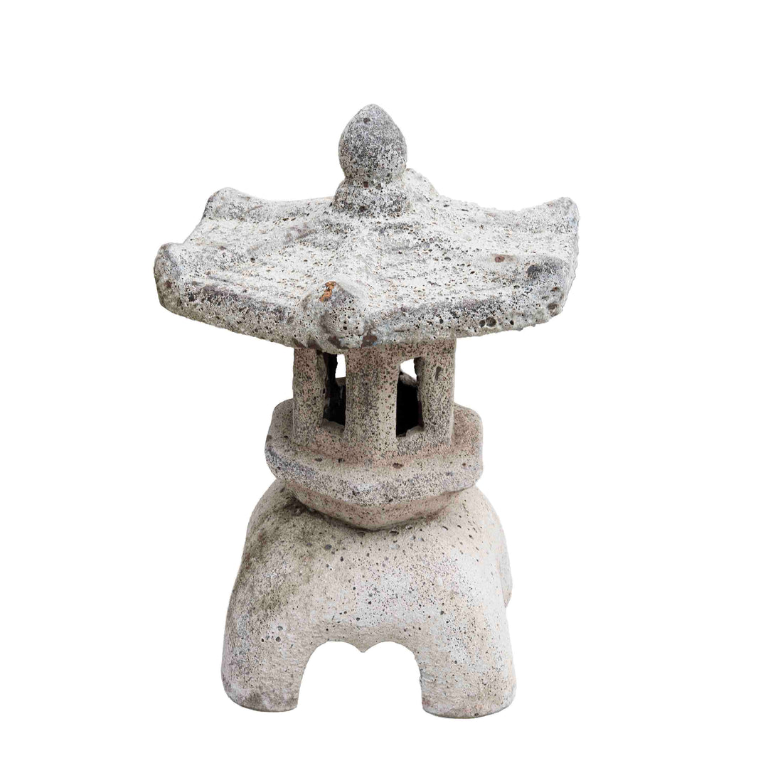 Ceramic Garden Lamp Pagoda White