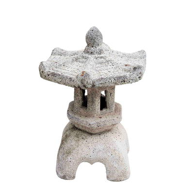 Ceramic Garden Lamp Pagoda White