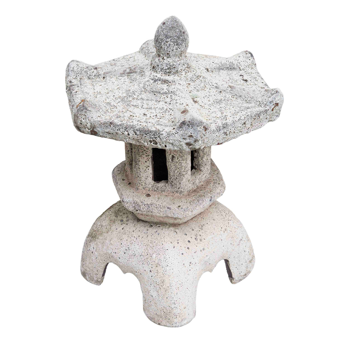 Ceramic Garden Lamp Pagoda White