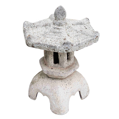Ceramic Garden Lamp Pagoda White