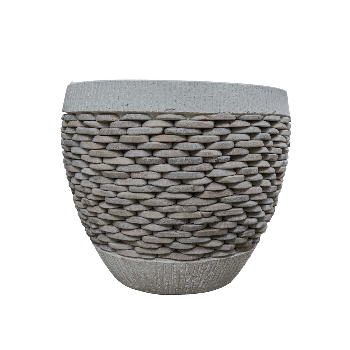 Pot With Combine Plat Stone