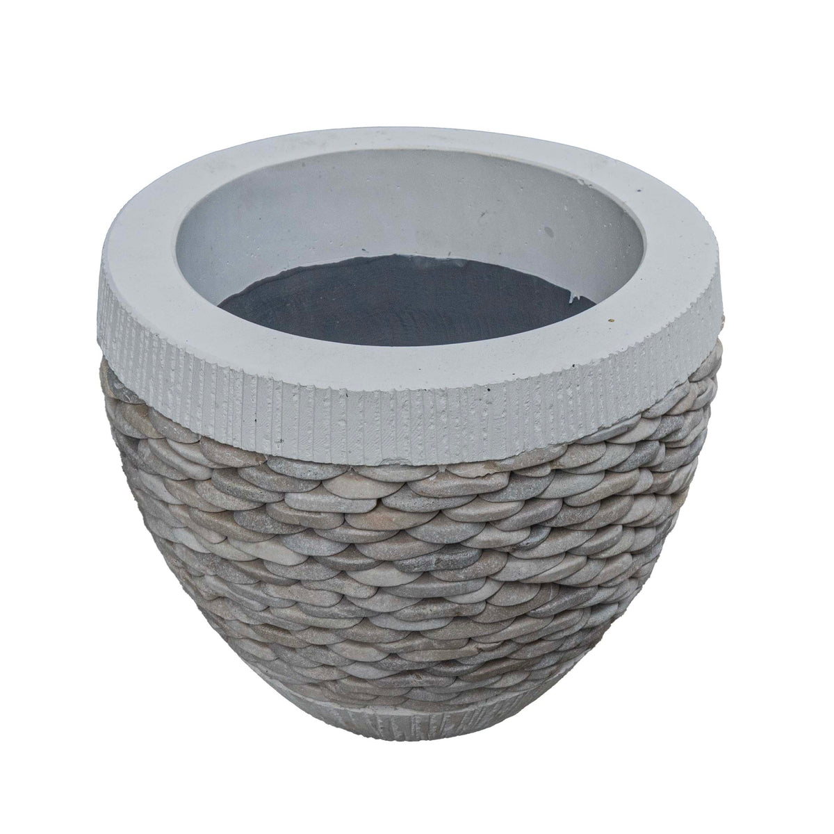 Pot With Combine Plat Stone