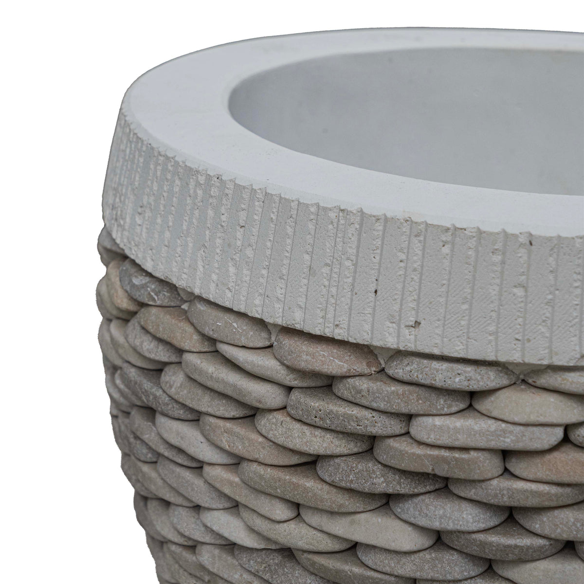 Pot With Combine Plat Stone