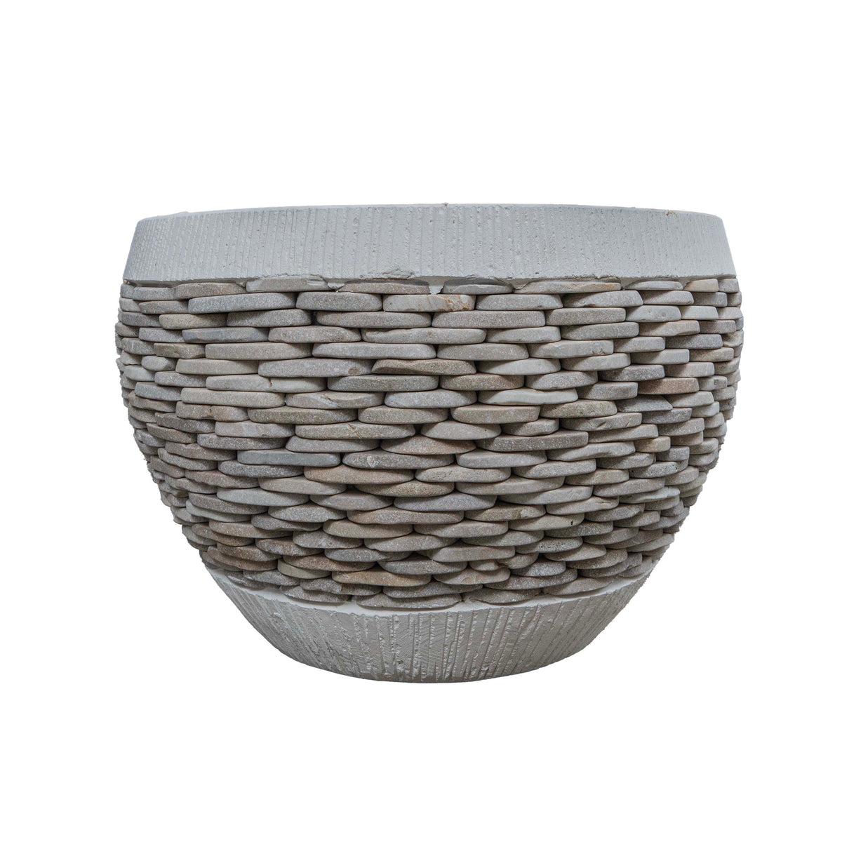 Pot With Combine Plat Stone